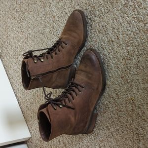 Brown Leather Booties